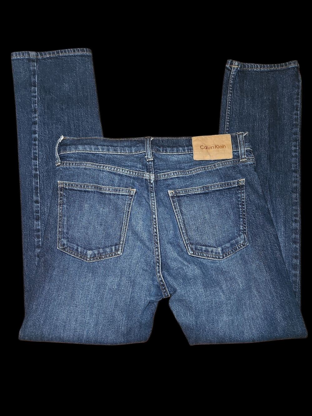 Calvin Klein Men's Dark Blue Slim Straight Jeans